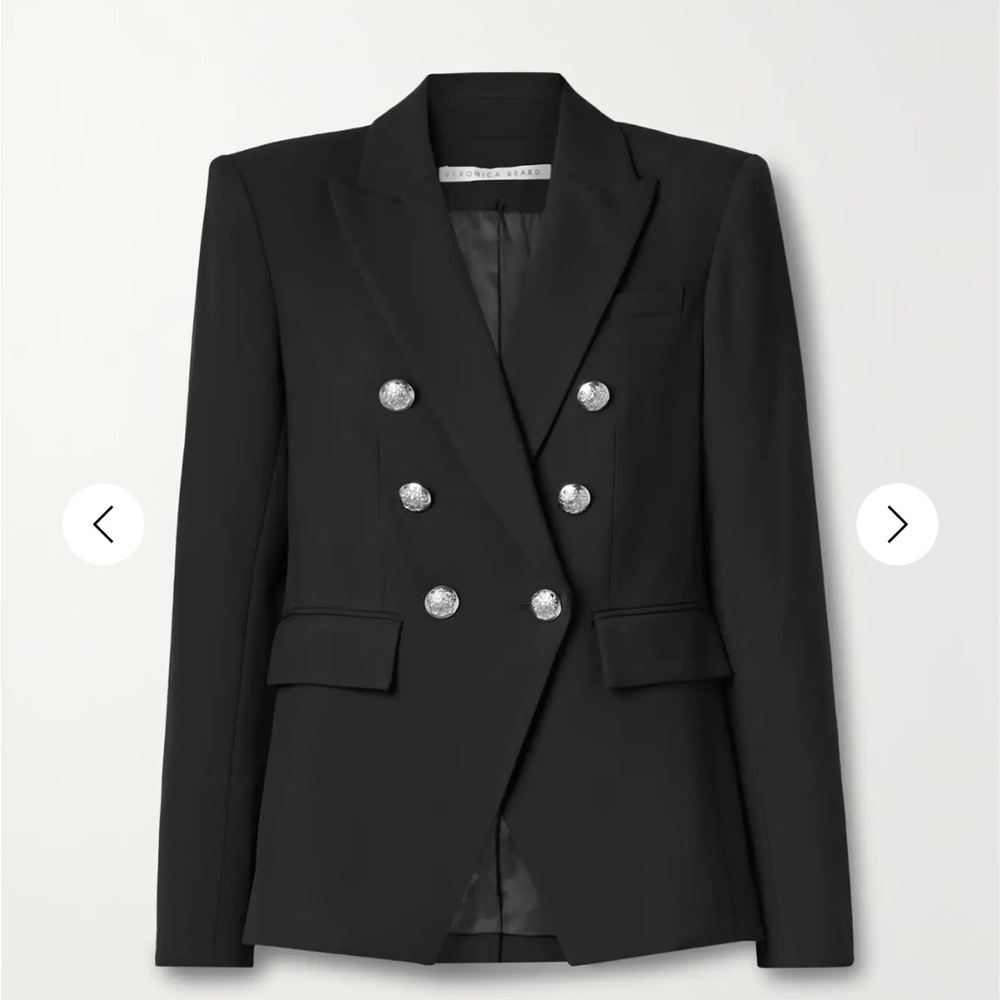 Veronica Beard Black Double-Breasted Blazer